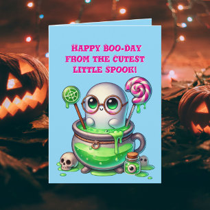Tarjeta Feliz Día del Boo Cute Fotos Fantasma Halloween