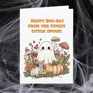 Tarjeta Feliz Día del Boo Cute Fotos Fantasma Halloween
