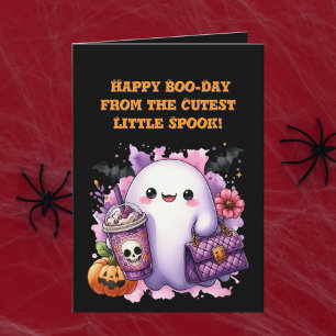Tarjeta Feliz Día del Boo Cute Fotos Fantasma Halloween