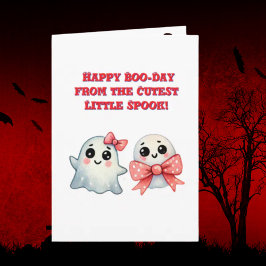 Tarjeta Feliz Día del Boo Cute Fotos Fantasma Halloween