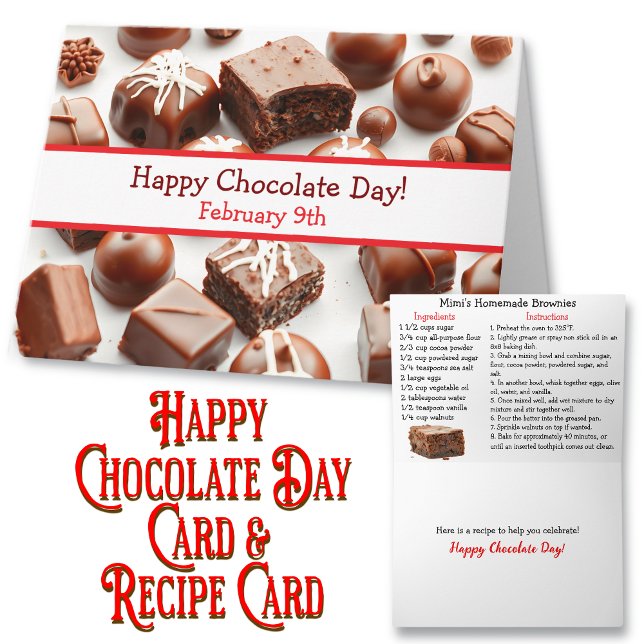 Tarjeta Feliz Día del Chocolate - y receta de Brownies den (Subido por el creador)