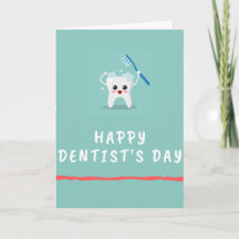 Feliz día del dentista verde azulado texto blanco