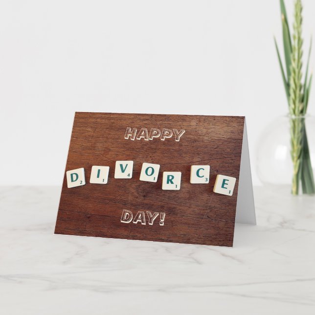Tarjeta Feliz Día del Divorcio (Anverso)