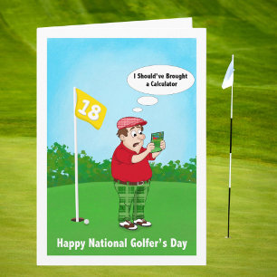 Tarjeta Feliz Día del Golfista Humor 10 de abril