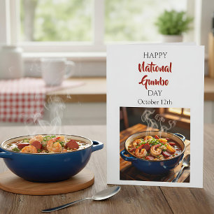 Tarjeta Feliz Día del Gumbo   12 de octubre