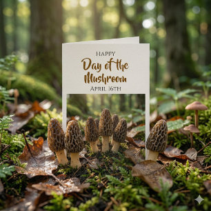 Tarjeta ¡Feliz Día del Hongo! 16 de abril
