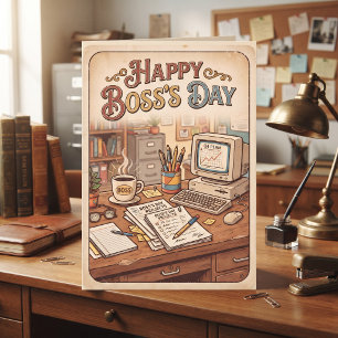 Tarjeta ¡Feliz Día del Jefe! Humor en el lugar de trabajo 