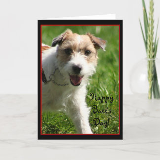 Tarjeta Feliz Día del Jefe Jack Russell Terrier