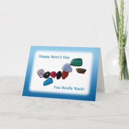 Tarjeta Feliz Día del Jefe, realmente rocas
