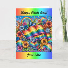 Tarjeta Feliz Día del Orgullo | 28 de junio arcoiris