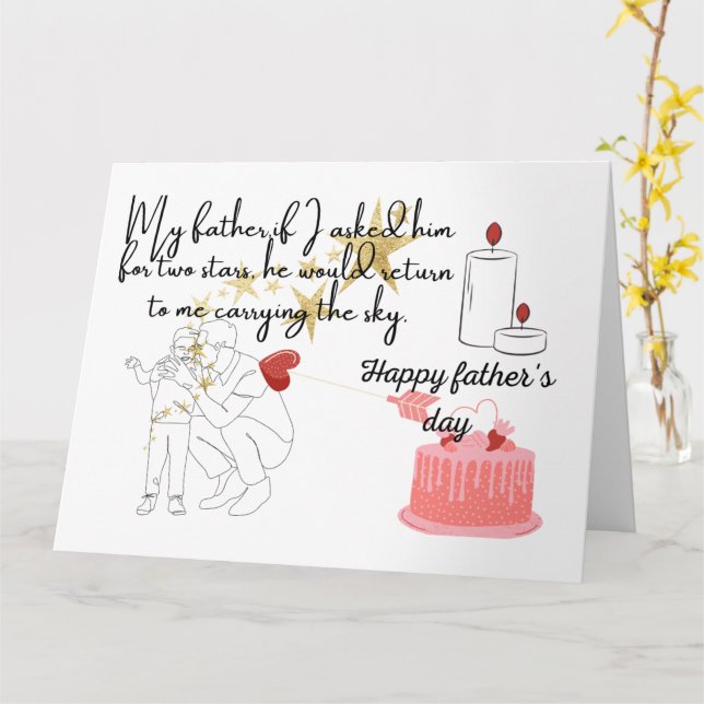 Tarjeta Feliz Día del Padre (flor amarilla)