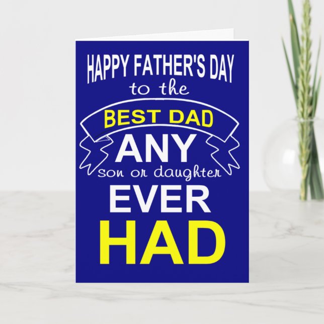 Tarjeta Feliz día del padre (Anverso)