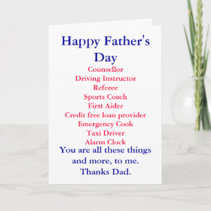 Tarjeta Feliz Día del Padre,