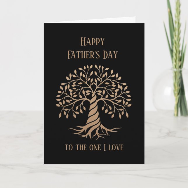 Tarjeta Feliz Día del Padre a Esposo fuerte protección ama (Anverso)