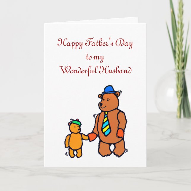 Tarjeta Feliz día del padre a la esposa (Anverso)