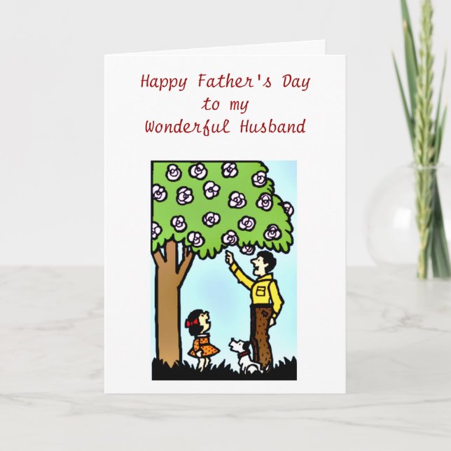 Tarjeta Feliz día del padre a la esposa (Anverso)