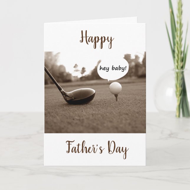 TARJETA FELIZ *DÍA DEL PADRE* A MI ***GOLFER FAVORITO*** (Anverso)