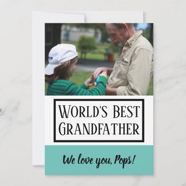 Tarjeta Feliz Día del Padre | Abuelo (Anverso)