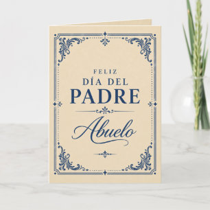 Tarjeta Feliz Día del Padre Abuelo Card   Español Día del 