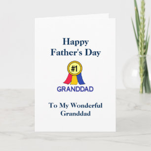 Tarjeta Feliz Día del Padre Abuelo - Cinta