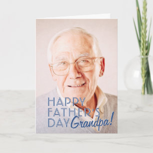 Tarjeta ¡Feliz Día del Padre abuelo! Saludo moderno y senc