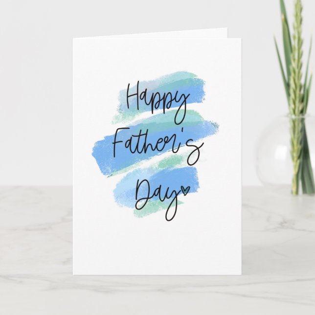 Tarjeta Feliz Día del Padre, acuarela (Anverso)