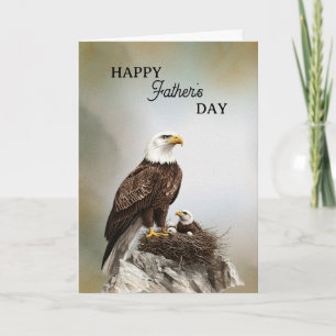 Tarjeta Feliz Día del Padre Águila y Polluelo