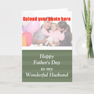 Tarjeta Feliz Día del Padre al Esposo de la Esposa, agrega