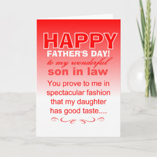 Tarjeta Feliz día del padre al maravilloso yerno