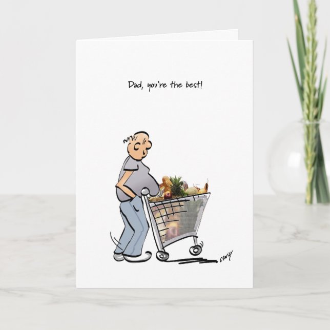 Tarjeta ¡Feliz Día del Padre al mejor papá! (Anverso)