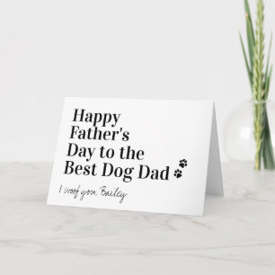 Tarjeta Feliz Día del Padre al mejor perro personalizado