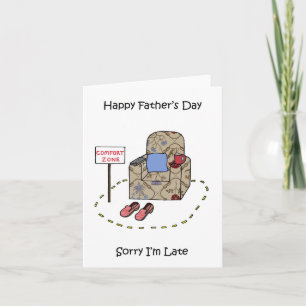 Tarjeta Feliz Día del Padre atrasado