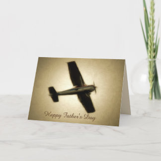 Tarjeta Feliz Día del Padre - Avión Vintage