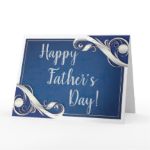 Feliz Día del Padre Azul blanco