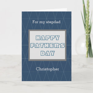 Tarjeta Feliz Día del Padre Azul Padrastro