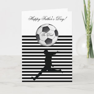 Tarjeta Feliz Día del Padre Balón de Fútbol Foto Franja