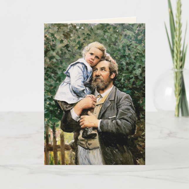 Tarjeta Feliz Día del Padre. Bella Artes (Anverso)