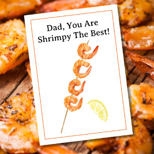 Tarjeta Feliz Día del Padre Brocheta de Camarones