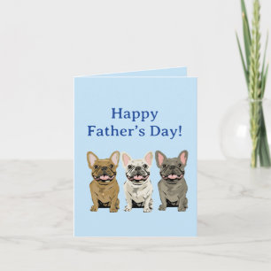 Tarjeta ¡Feliz Día del Padre! Bulldogs Franceses