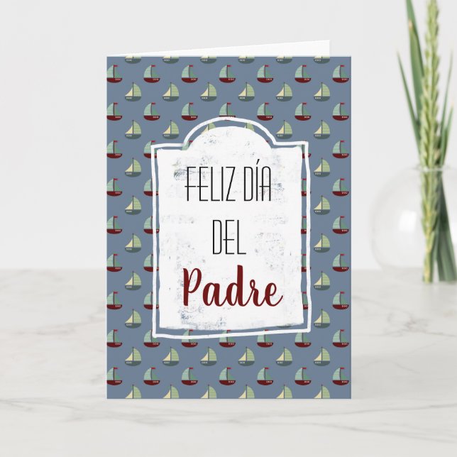 Tarjeta Feliz Día del Padre Buques del Día del Padre Españ (Anverso)