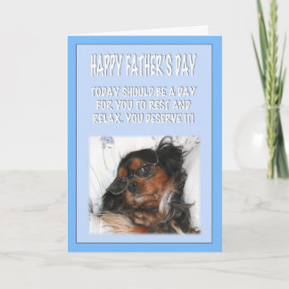 Tarjeta Feliz Día del Padre Cavalier King Charles Spaniel