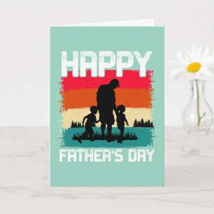 Tarjeta Feliz Día del Padre - Celebración de la silueta re