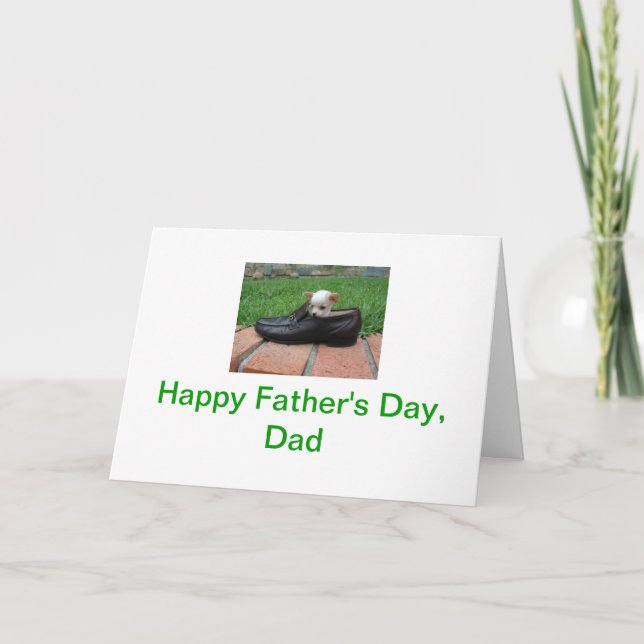 Tarjeta Feliz Día del Padre Chihuahua Card (Anverso)
