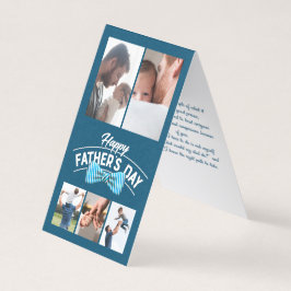 Tarjeta Feliz Día del Padre Colaje de 5 Fotos