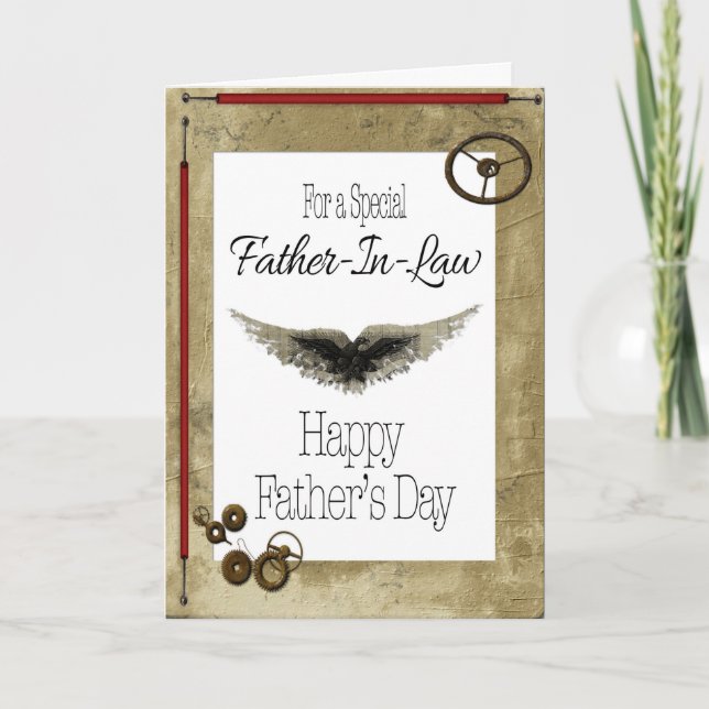 Tarjeta Feliz Día del Padre con suegro (Anverso)