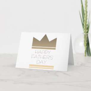 Tarjeta Feliz Día del Padre, Corona de Oro Moderna del Rey