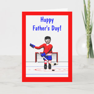 Tarjeta Feliz Día del Padre de Hockey