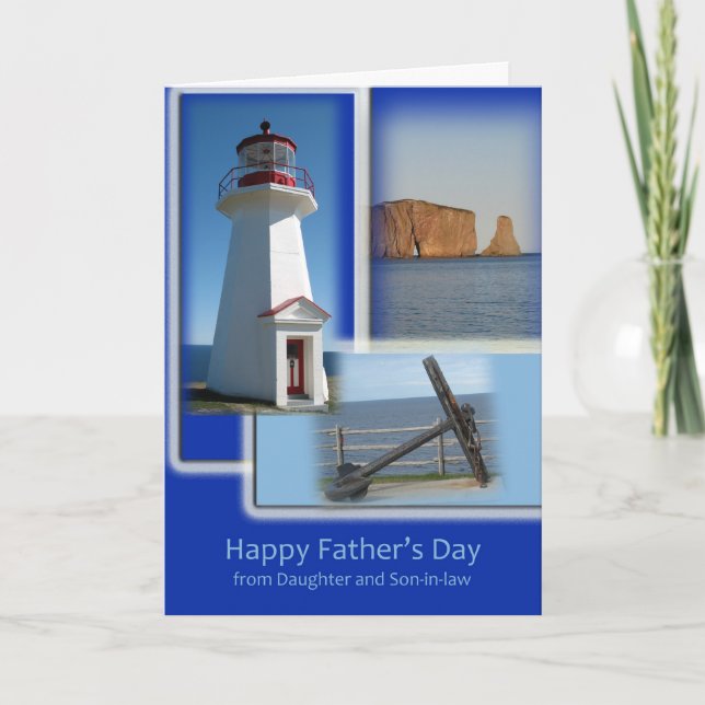 Tarjeta Feliz Día del Padre - De la Hija y el yerno (Anverso)