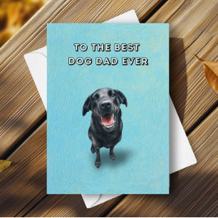 Tarjeta Feliz Día del Padre de los Mejores Perros en Black