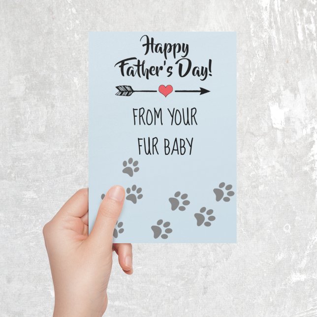 Tarjeta Feliz día del padre de Perro Gato Mascota Bebé de  (Subido por el creador)